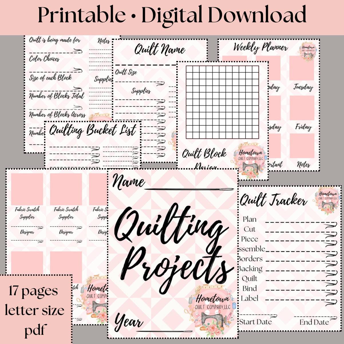 Quilting Projects Printable – Hometown Quilt Company