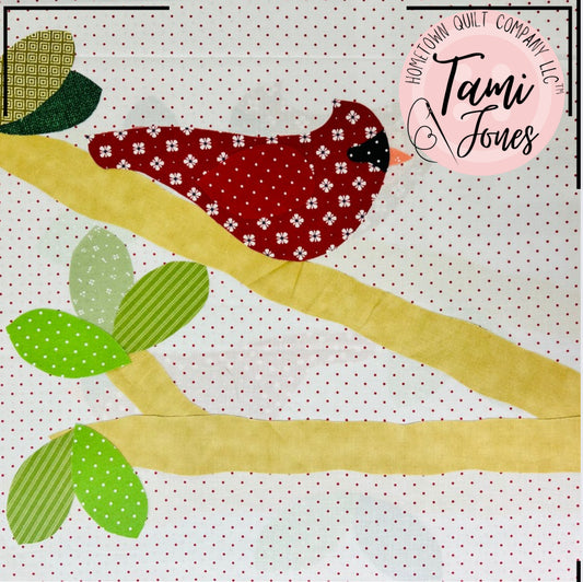 Cardinal Five Appliqué