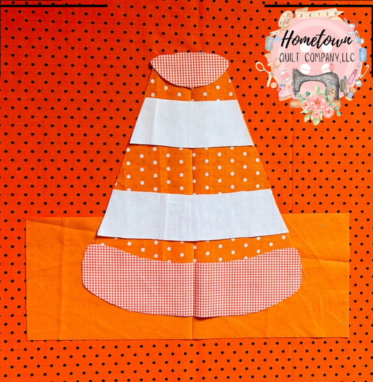 Construction Cone Applique