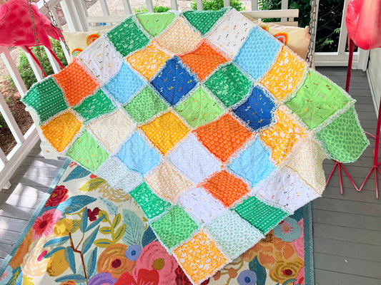Noah’s Ark 60x70 Finished Rag Quilt