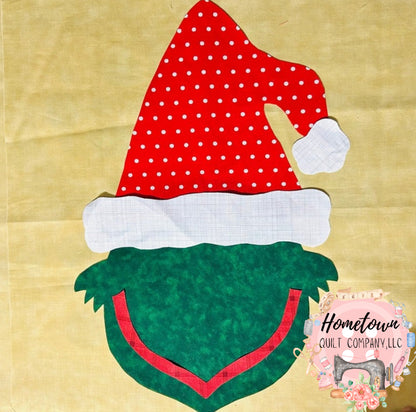 Grinch Appliqué Template Printed