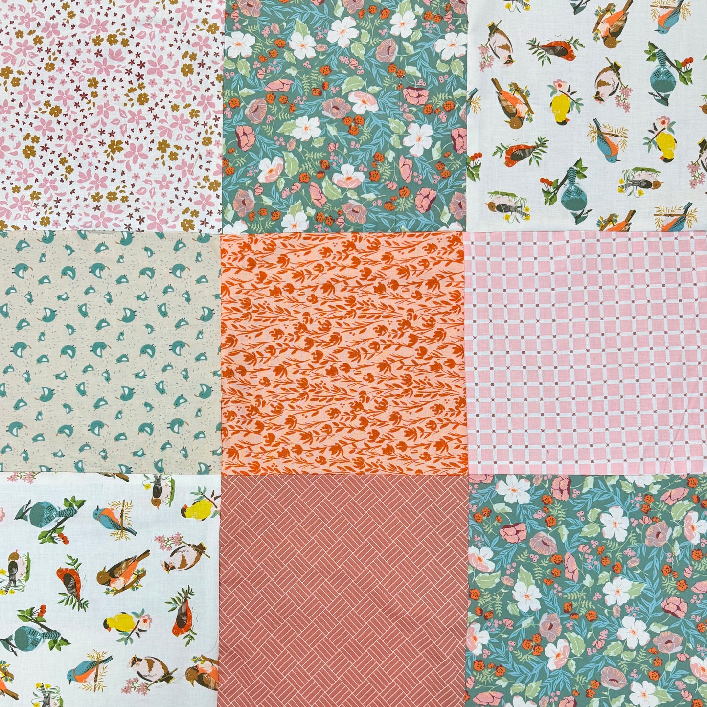66x86 inch My First Quilt  • The Birds are Singing
