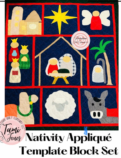 Nativity Appliqué Template Set Printed