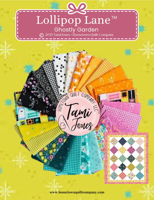 68 x 82 inch Lollipop Lane Quilt Kit • Ghostly Garden