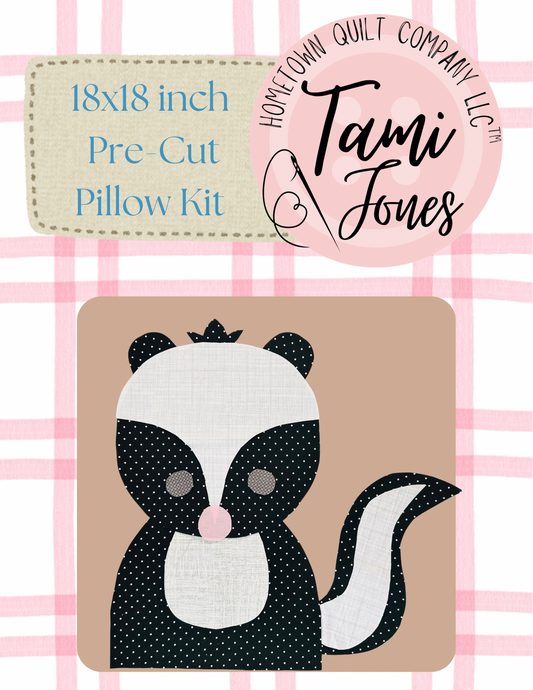 Skunk 18x18 inch pre-cut pillow kit