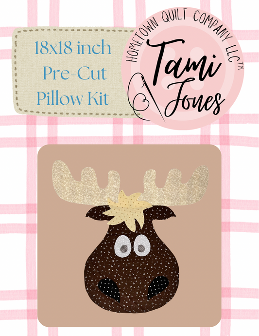 Moose 18x18 inch pre-cut pillow kit