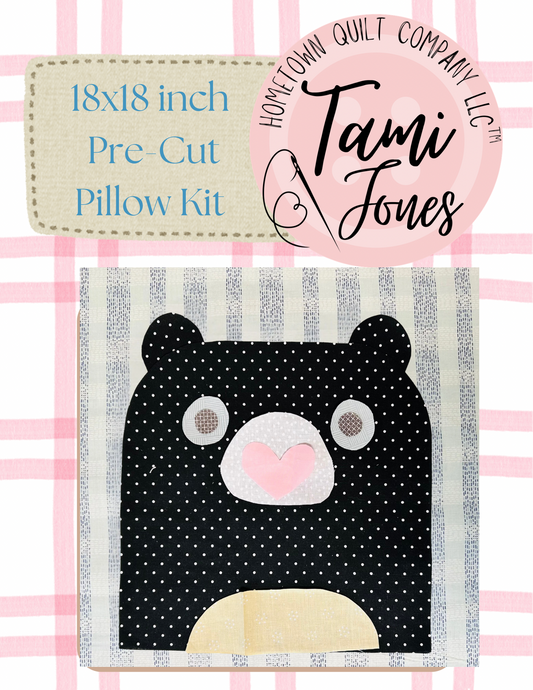 Bear 18x18 inch pre-cut pillow kit
