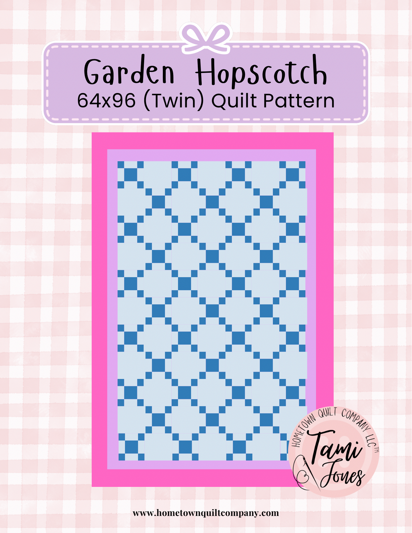 Garden Hopscotch Quilt Printed Pattern