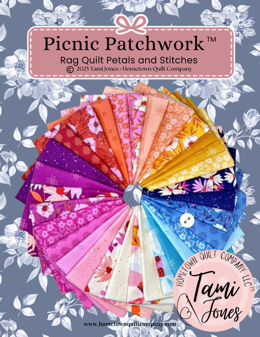 56x64 inch Rag Quilt Kit  • Petals and Stitches