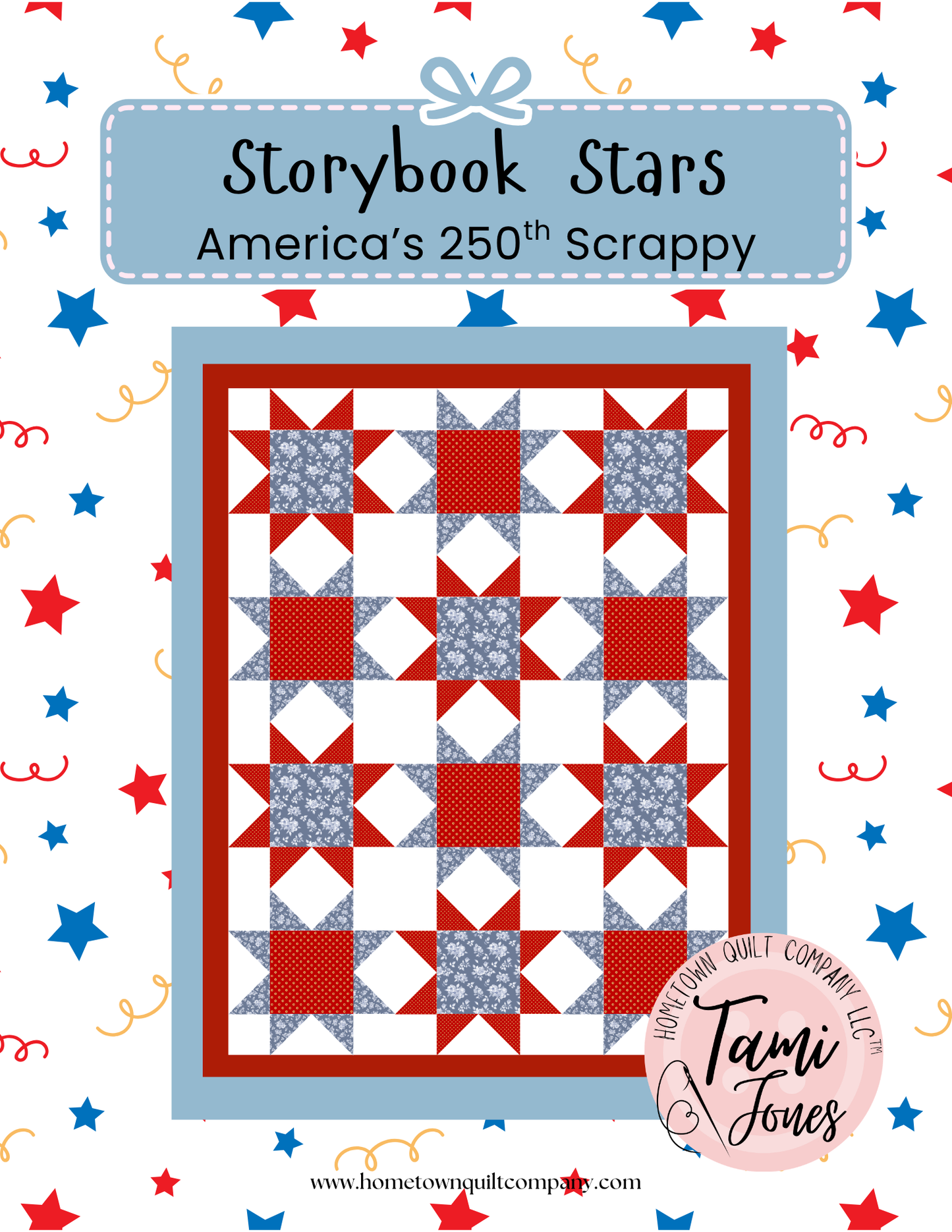 58x74 inch Storybook Stars • America’s 250th Scrappy + backing fabric