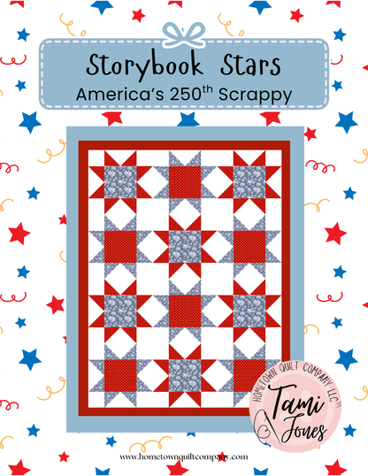 58x74 inch Storybook Stars • America’s 250th Scrappy + backing fabric