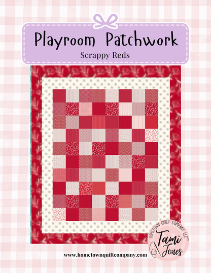 56x64 inch Playroom Patchwork • Radiant Ruby