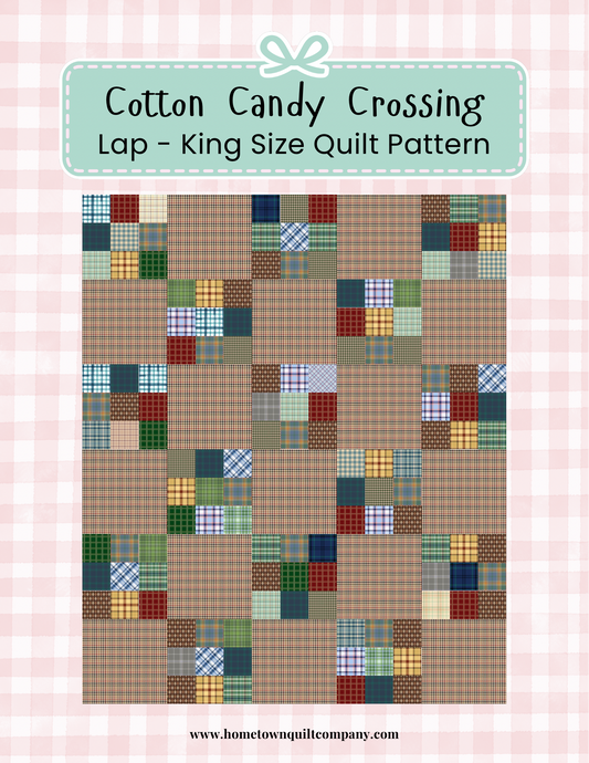 68 x 82 inch Cotton Candy Crossing Quilt Kit • Plaid Venture Club