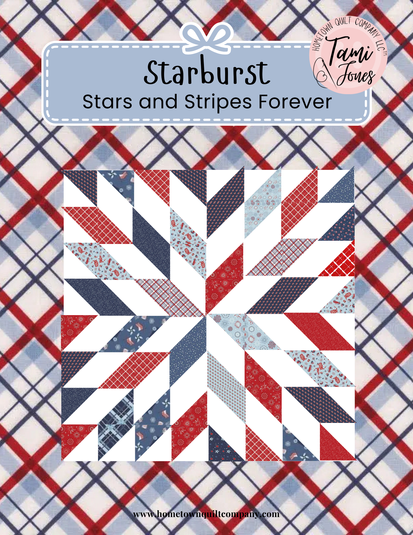 Starburst Quilt Kit 56x56 inch • Stars and Stripes Forever