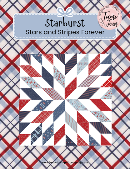 Starburst Quilt Kit 56x56 inch • Stars and Stripes Forever