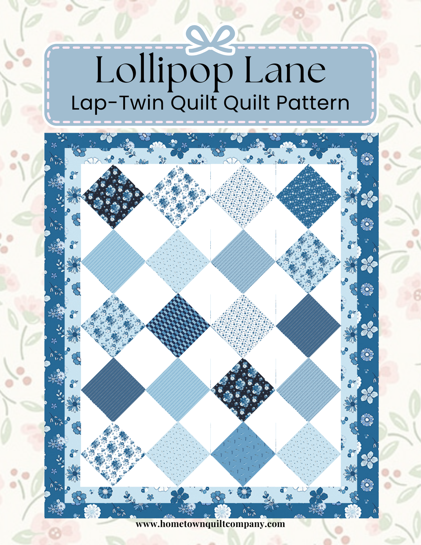 68 x 82 inch Lollipop Lane Quilt Kit • Blue Blooms and Threads