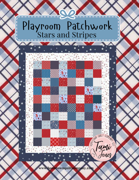 56x64 inch Playroom Patchwork • Stars and Stripes