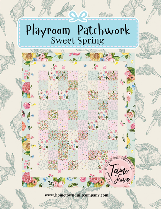 56x64 inch Playroom Patchwork • Sweet Spring