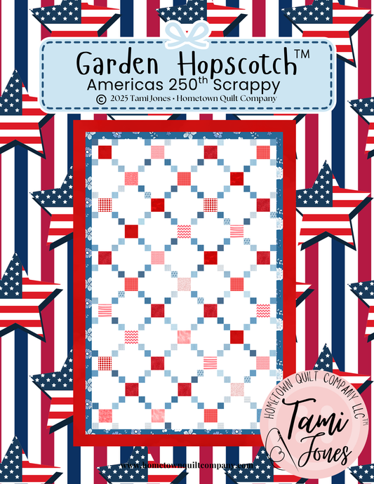 64x96 inch Garden Hopscotch  • America’s 250 + backing