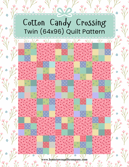 68 x 82 inch Cotton Candy Crossing Quilt Kit • Sweet Things