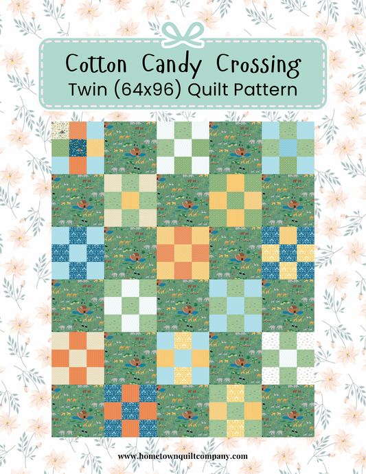 68 x 82 inch Cotton Candy Crossing Quilt Kit • Two By Two