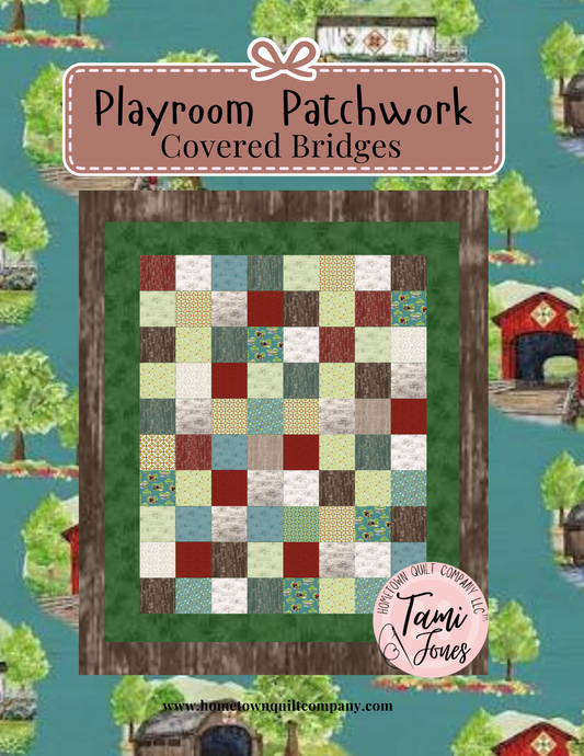 56x64 inch Playroom Patchwork • Covered Bridges