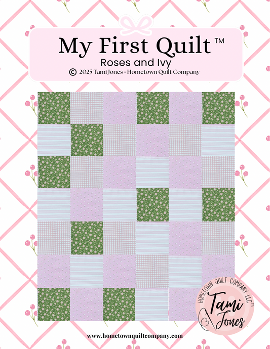 66x86 inch My First Quilt  • Roses and Ivy