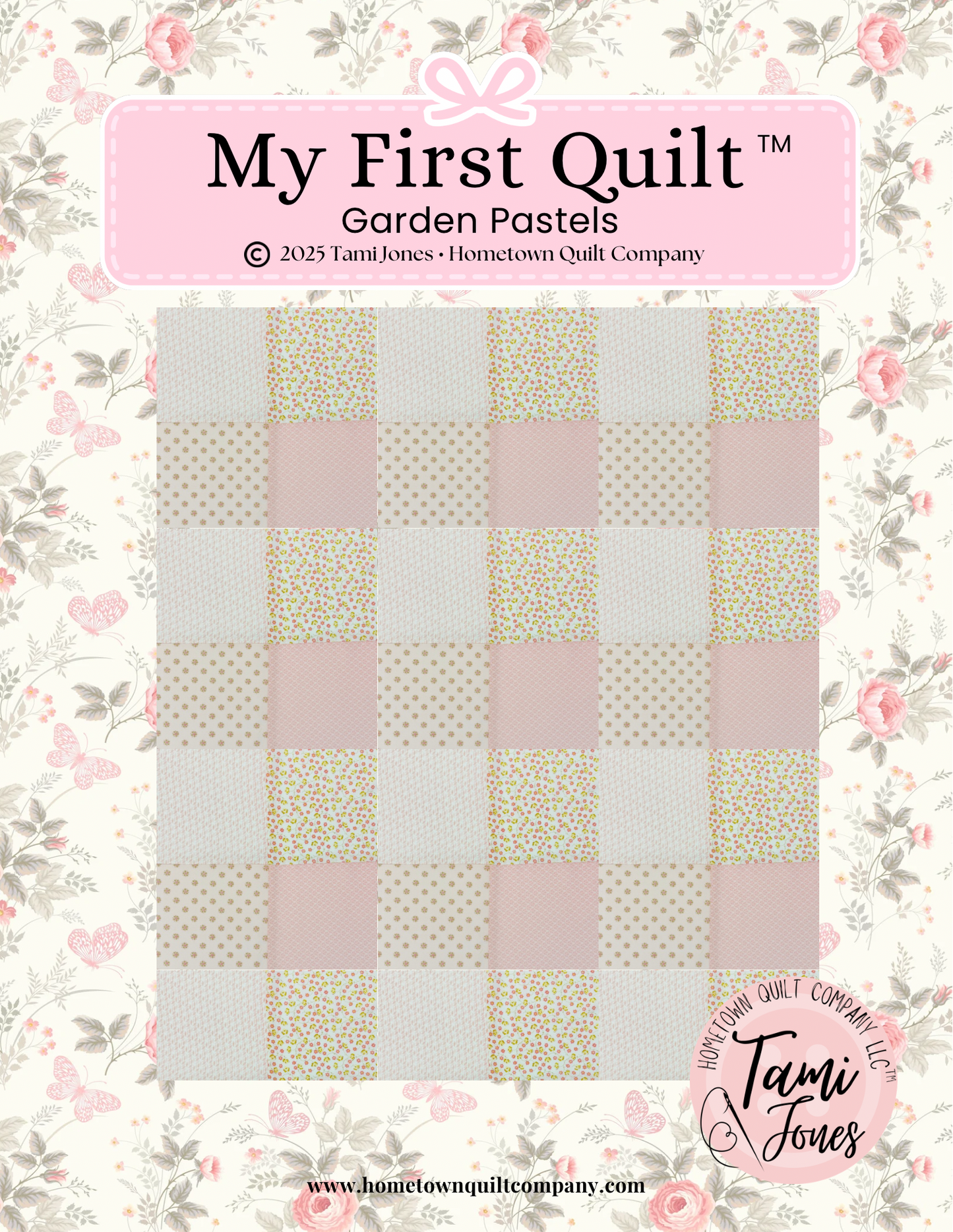 66x86 inch My First Quilt  • Garden Pastels
