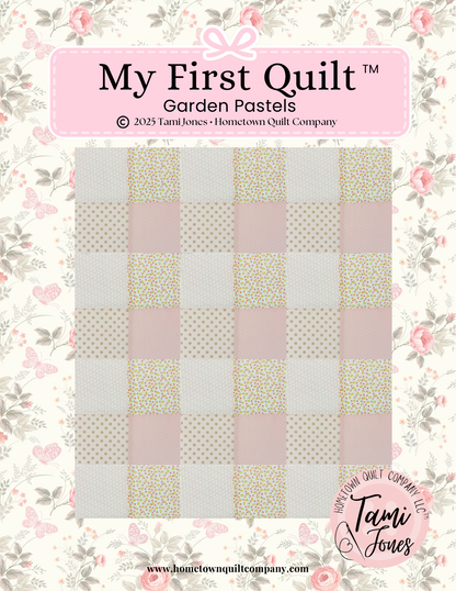 66x86 inch My First Quilt  • Garden Pastels