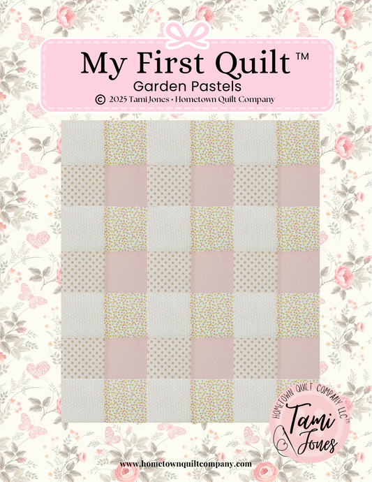 66x86 inch My First Quilt  • Garden Pastels