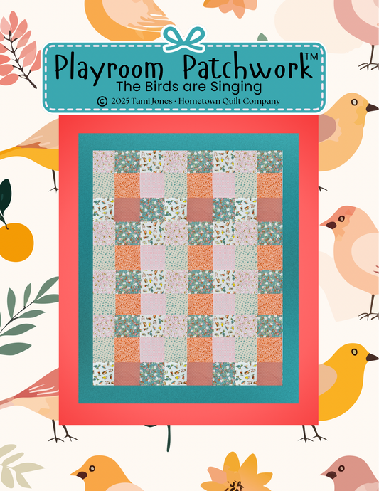 56x64 inch Playroom Patchwork • Birds are Singing