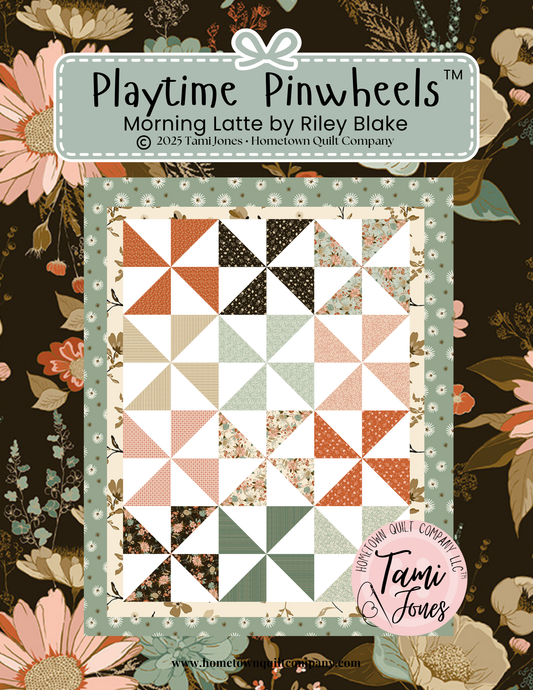 66x86 inch Playtime Pinwheels • Morning Latte