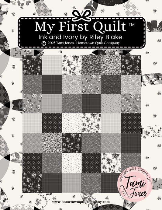 66x86 inch My First Quilt  • Ink and Ivory