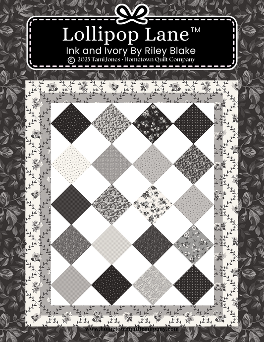 68 x 82 inch Lollipop Lane Quilt Kit • Ink and Ivory
