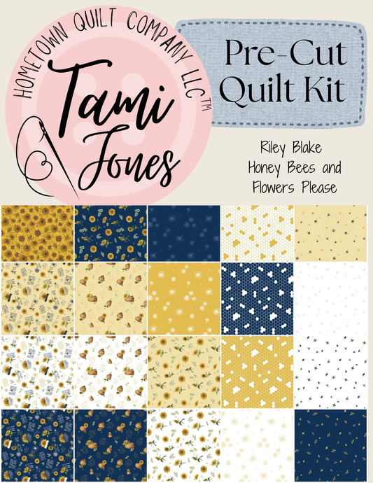 Starburst Quilt Kit • Honeybees and Flowers Please