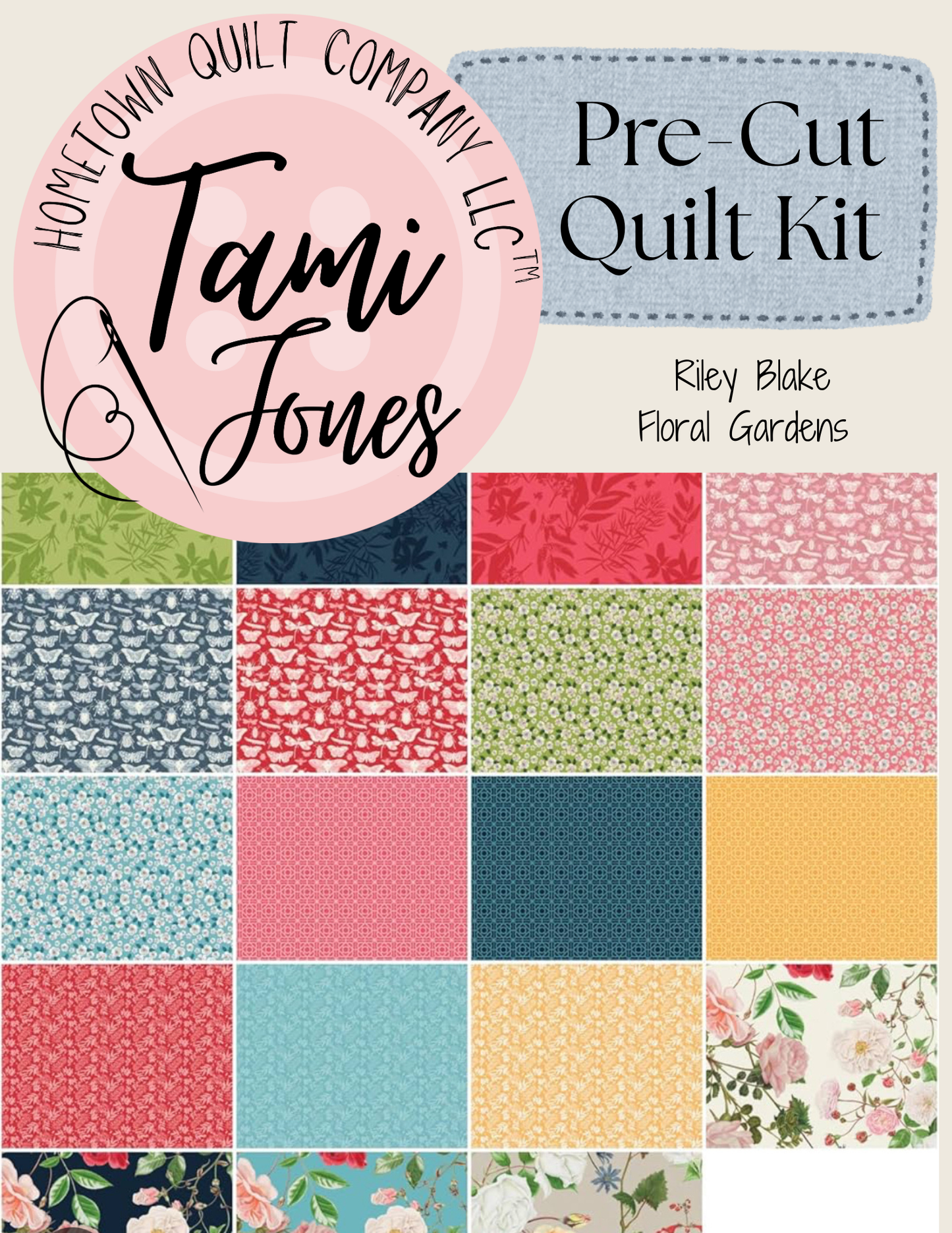 Starburst Quilt Kit • Floral Gardens