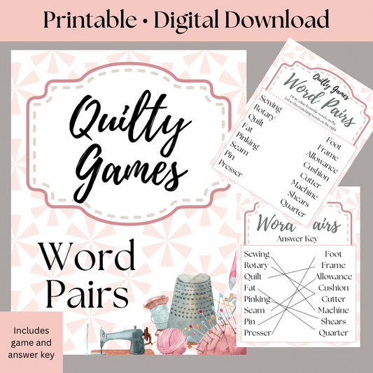 Quilt Game - Word Pairs