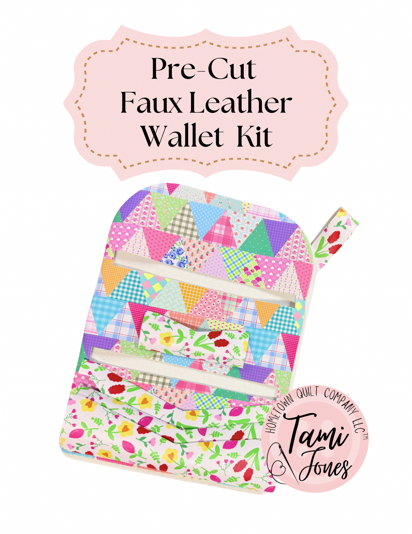 Faux leather wallet kit