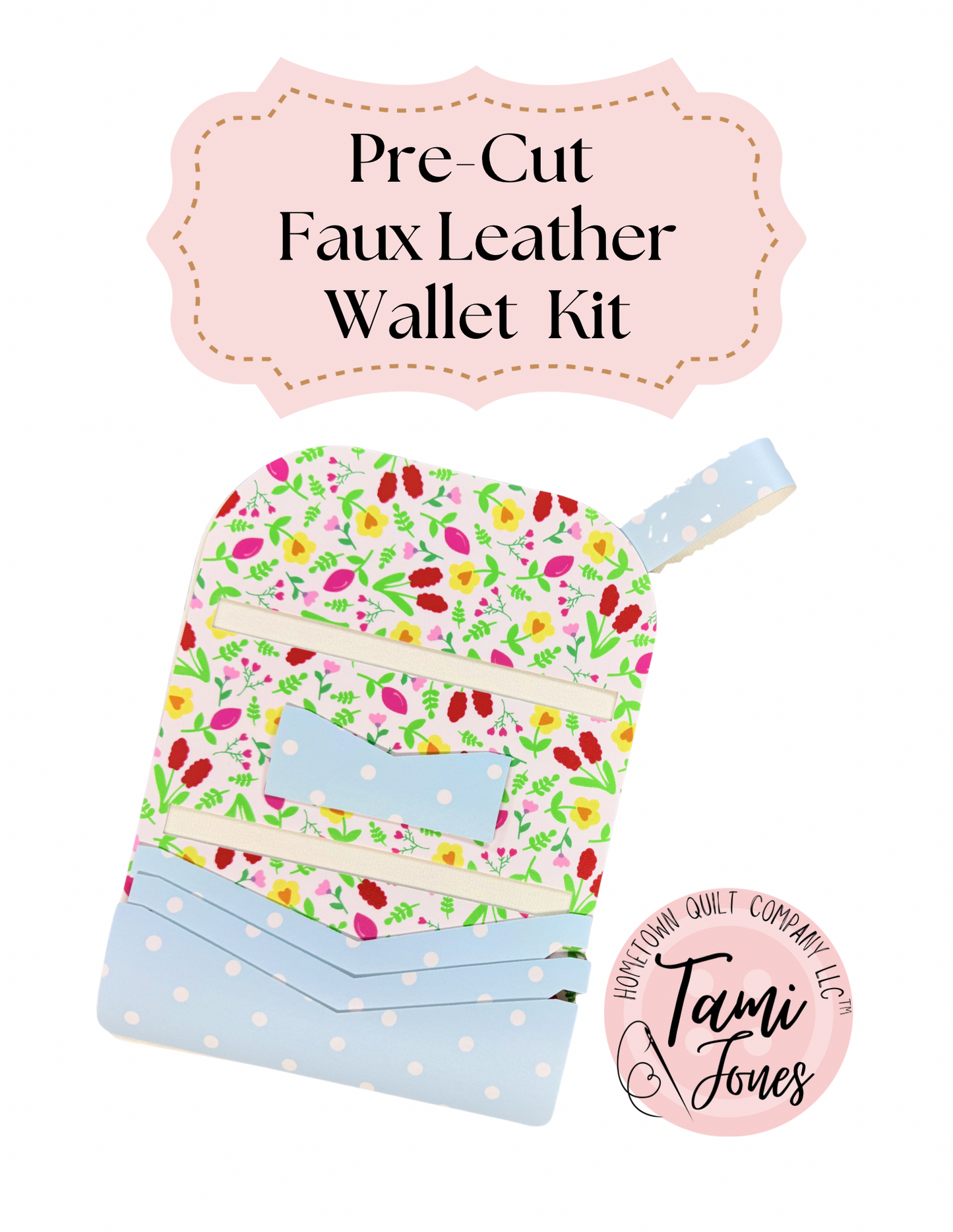 Faux leather wallet kit
