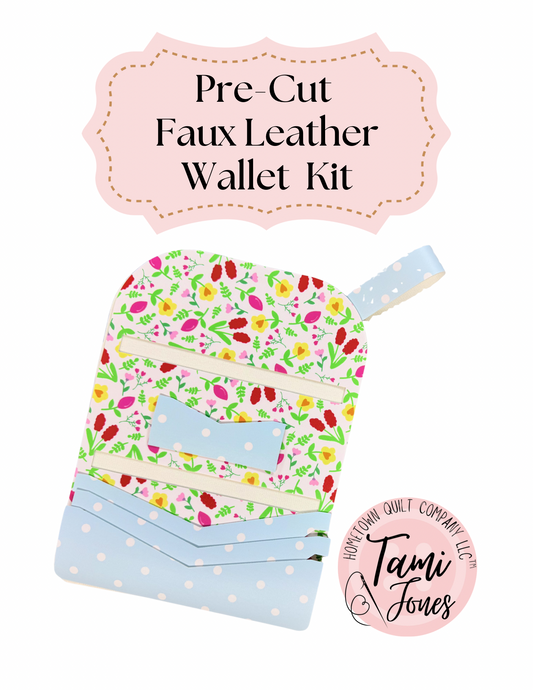 Faux leather wallet kit