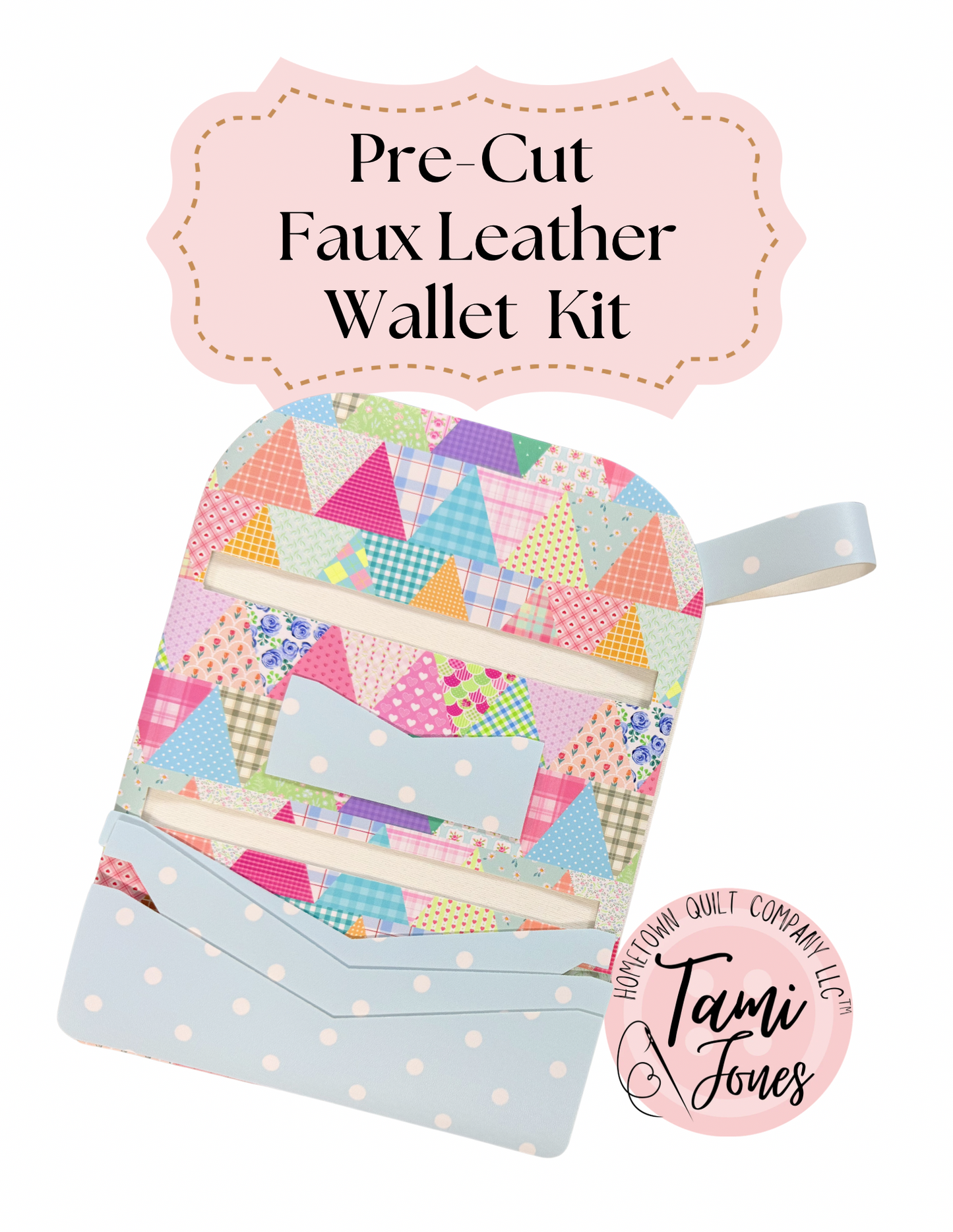 Faux leather wallet kit
