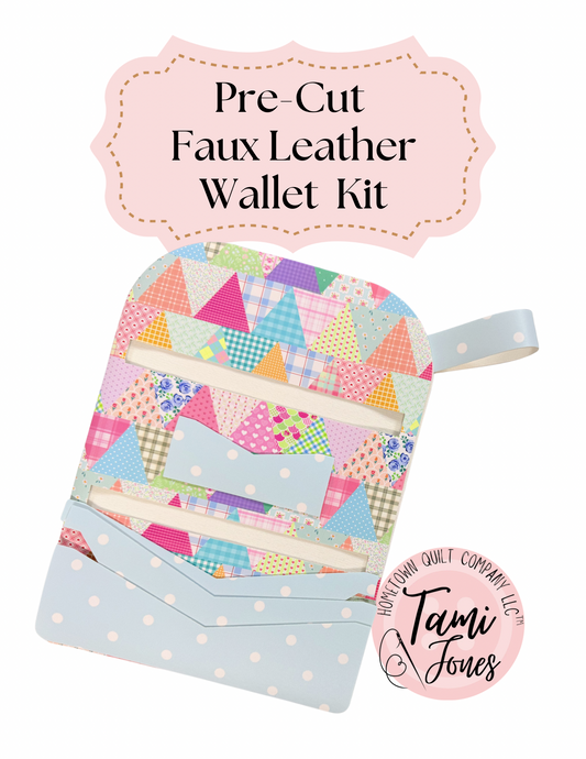 Faux leather wallet kit