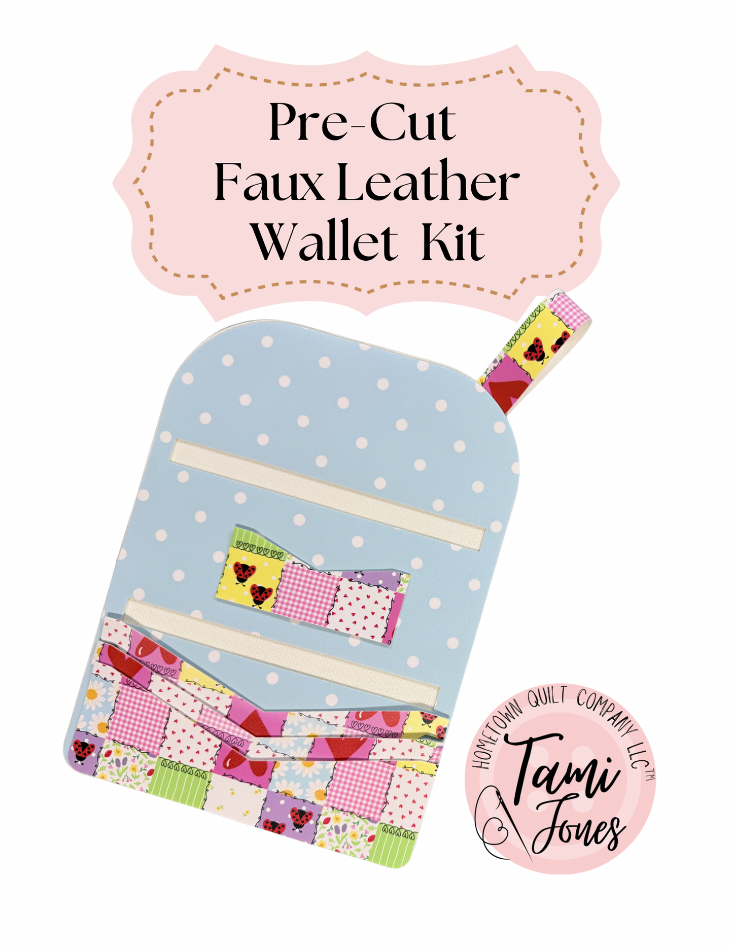Faux leather wallet kit