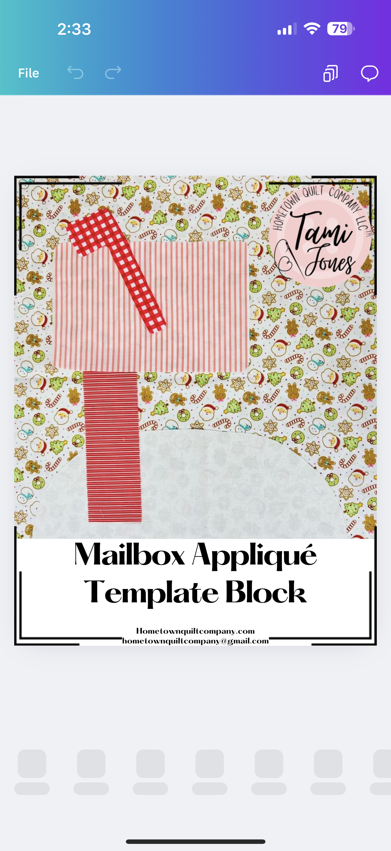Mailbox Template – Hometown Quilt Company