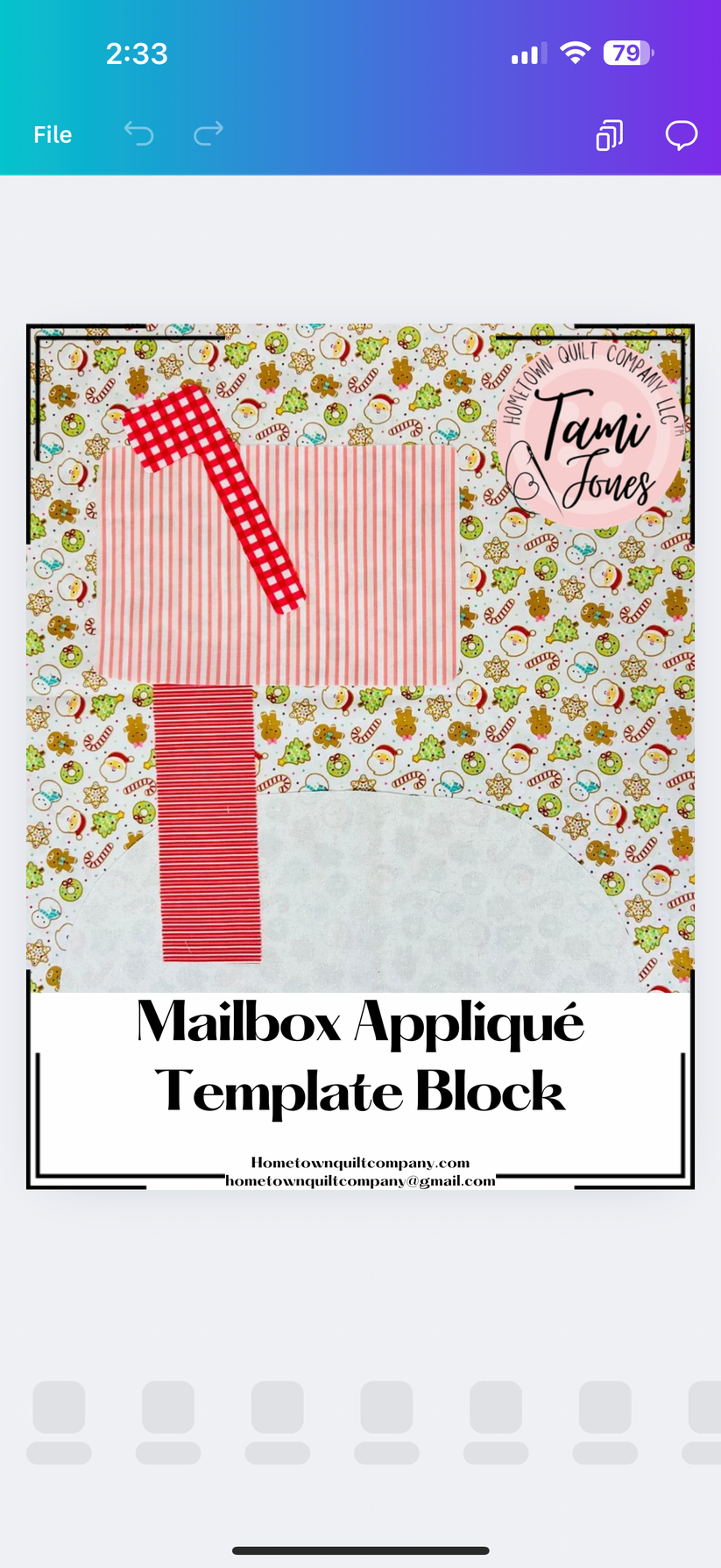 Mailbox Template – Hometown Quilt Company