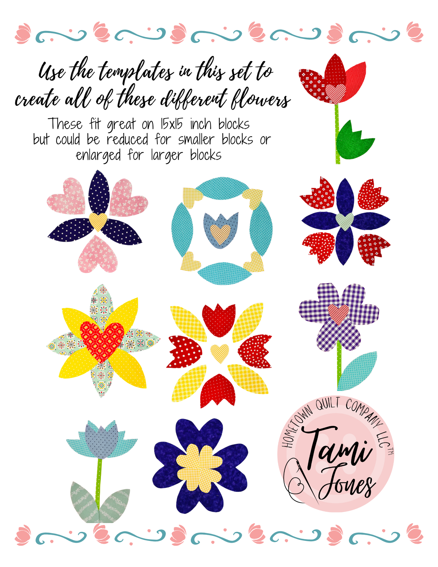 Floral Gardens Appliqué Set