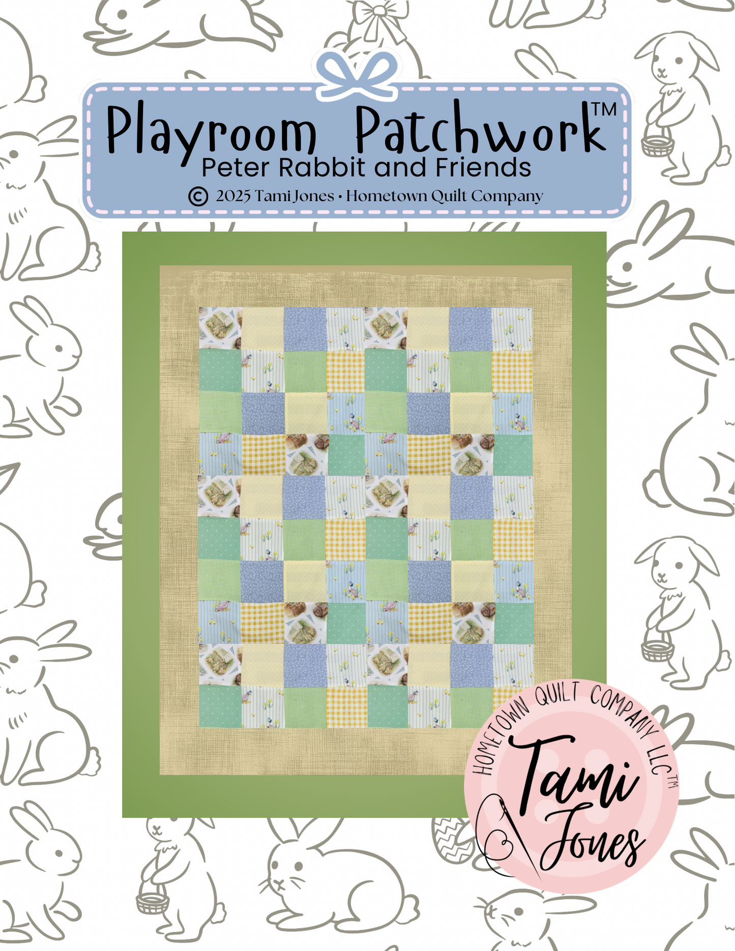56x64 inch Playroom Patchwork • Peter Rabbit and Friends