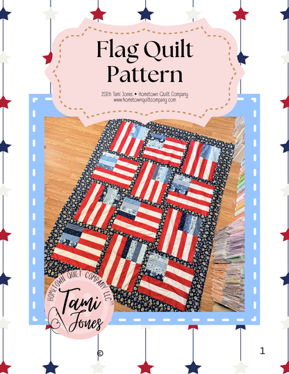 Flag Quilt Pattern • Digital Download