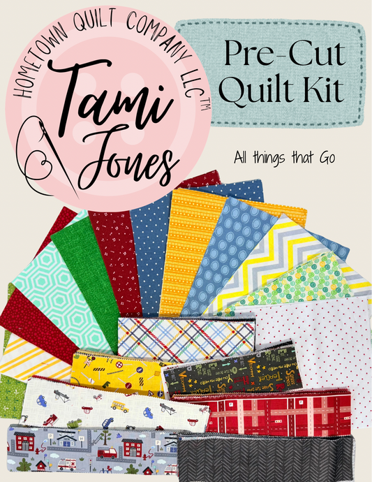 Quilt Kit 69x78 inch Building Blocks • All Things That Go