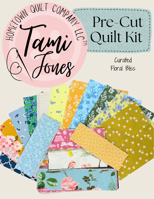 Quilt Kit Building Blocks 69x78 inch • Floral Bliss
